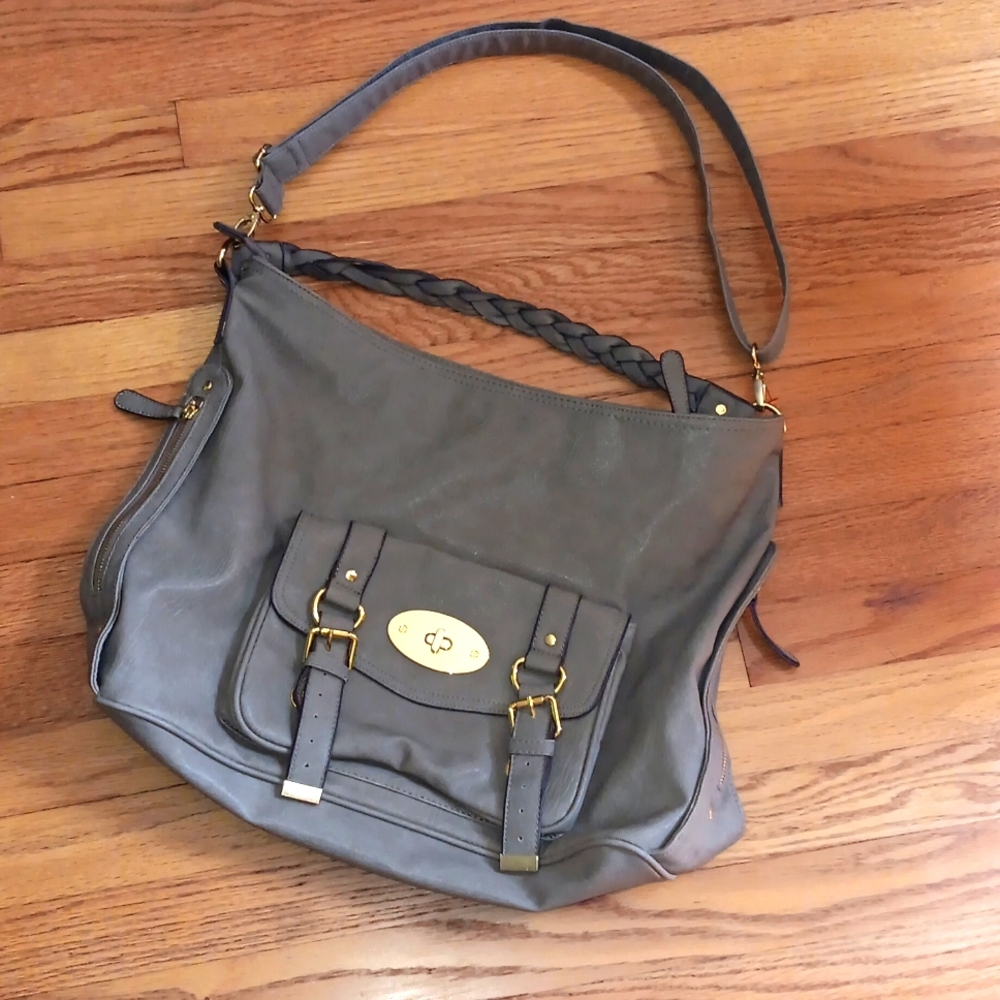 Urban Expressions 🩶 Roomy Gray Hobo Crossbody or  Shoulder Bag